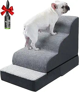 Ryoizen Dog Stairs with Orthopedic Bed for Small Dogs and Cats