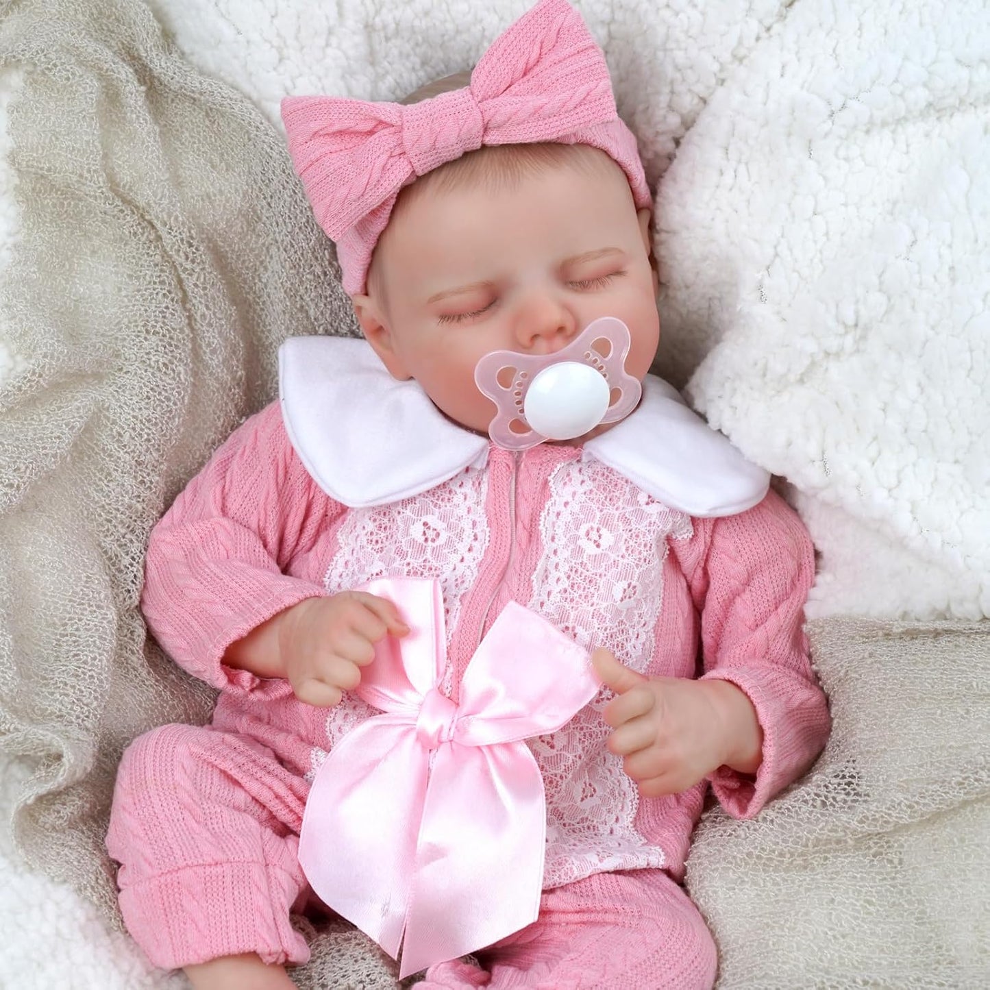 Realistic Lifelike Reborn Baby Doll - 17Inch Soft Vinyl Poseable Girl