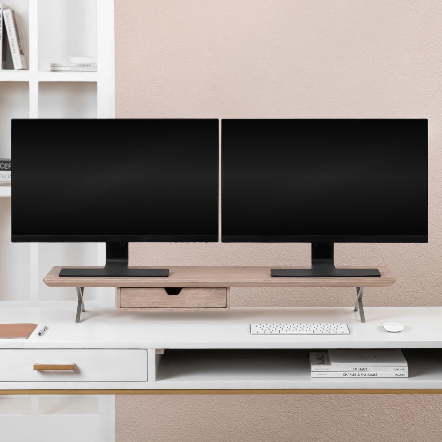 Ergonomic Monitor Stand for Desk - Space-Saving Riser Solution