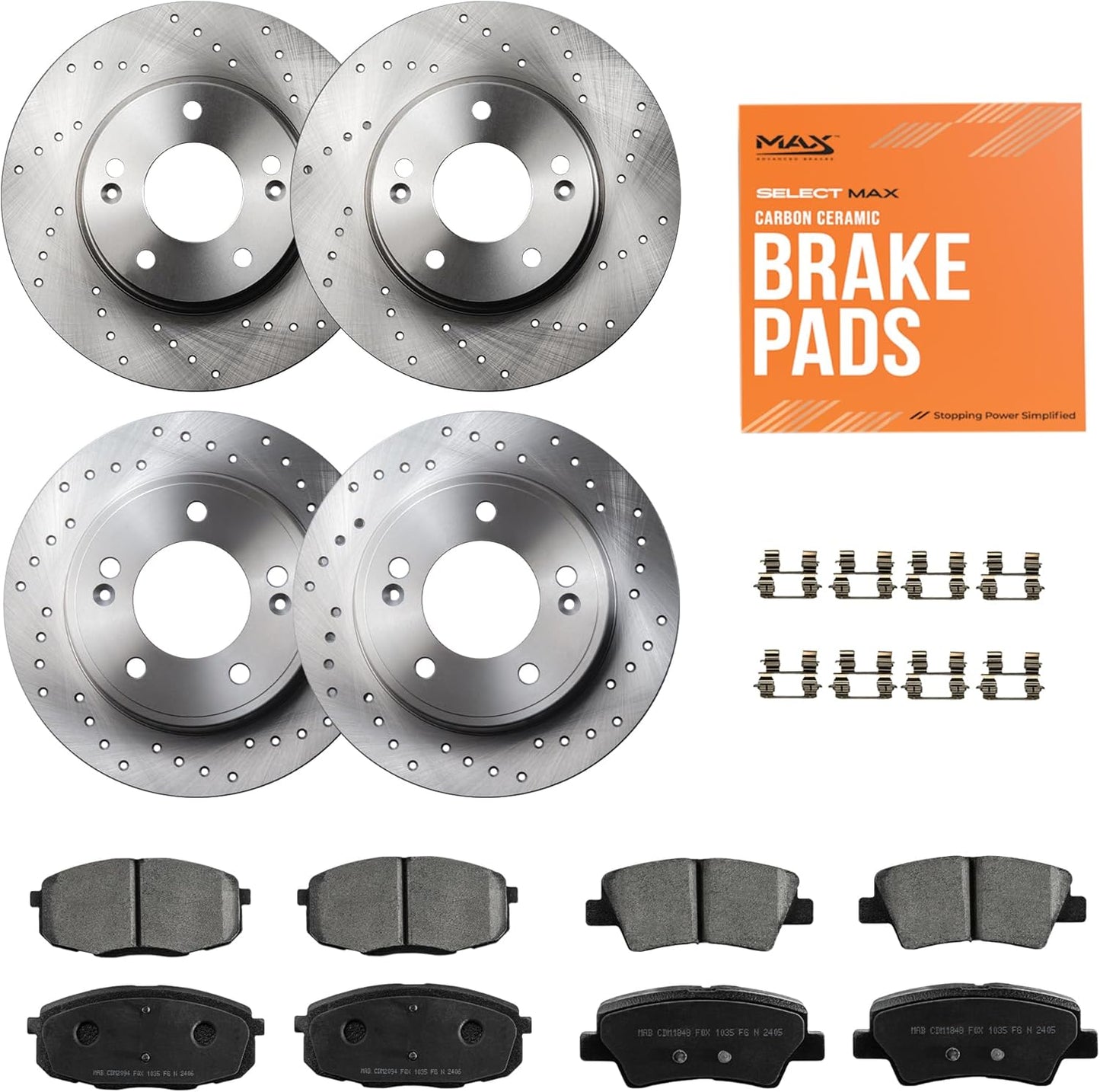 Max Advanced Brakes Front & Rear Brake Kit for Elantra GT