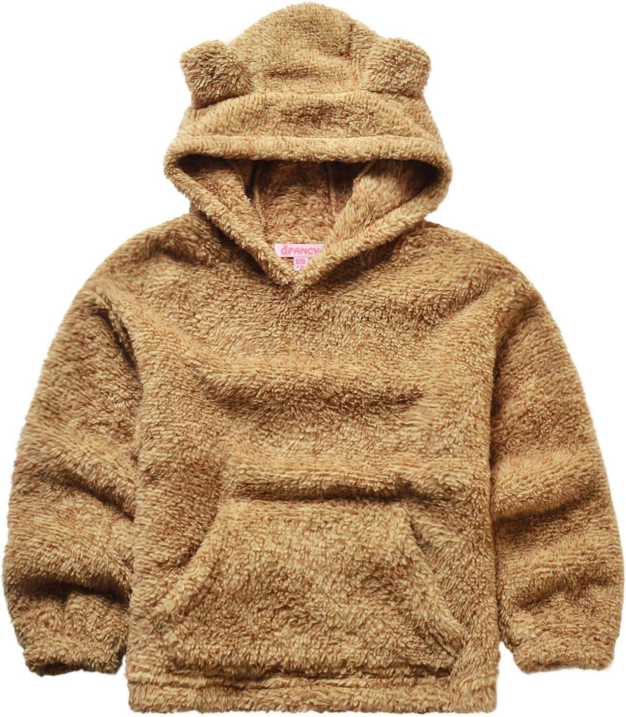 Cozy Cat Sherpa Hoodie for Kids by QPANCY
