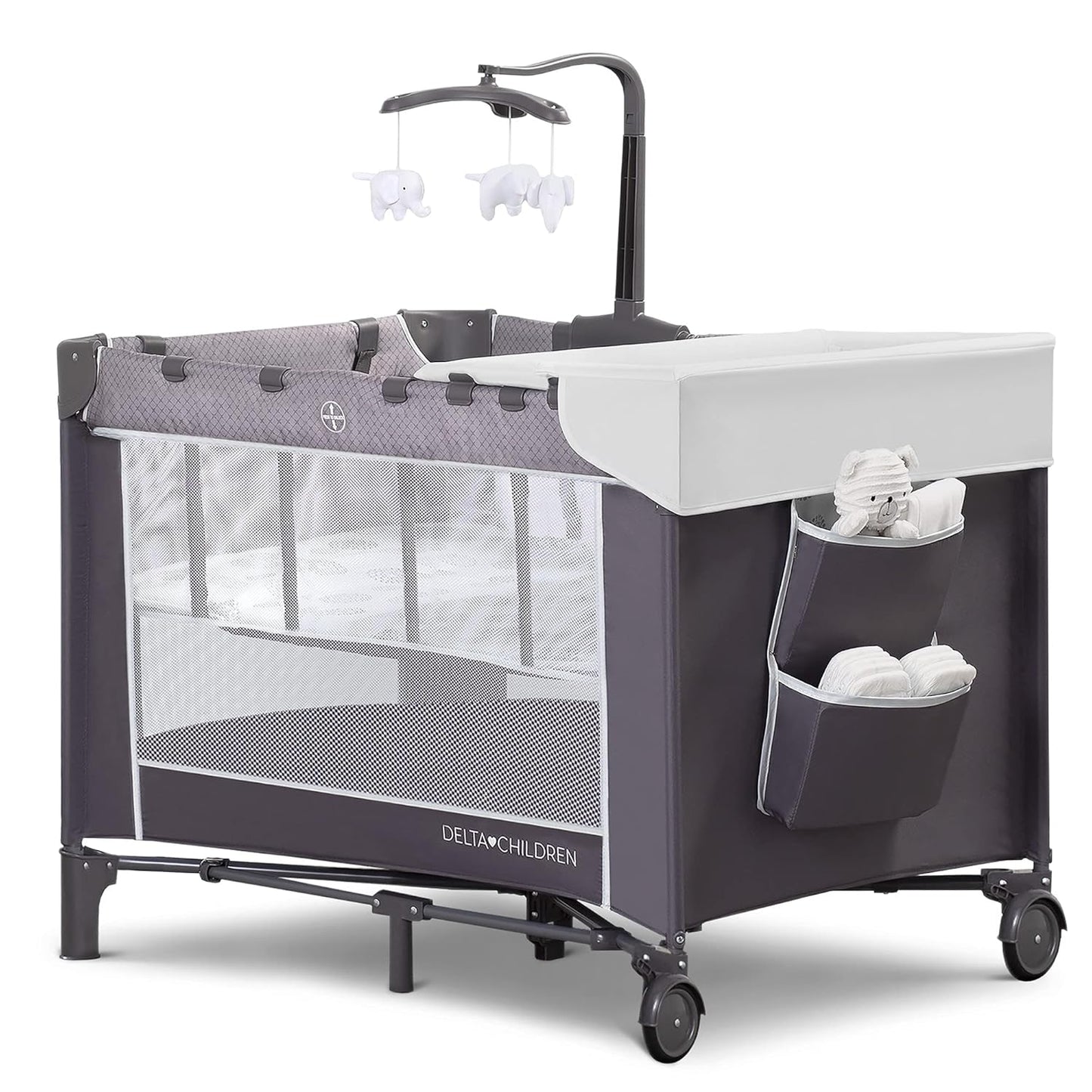 3-in-1 Baby Play Yard | Bassinet & Changing Table