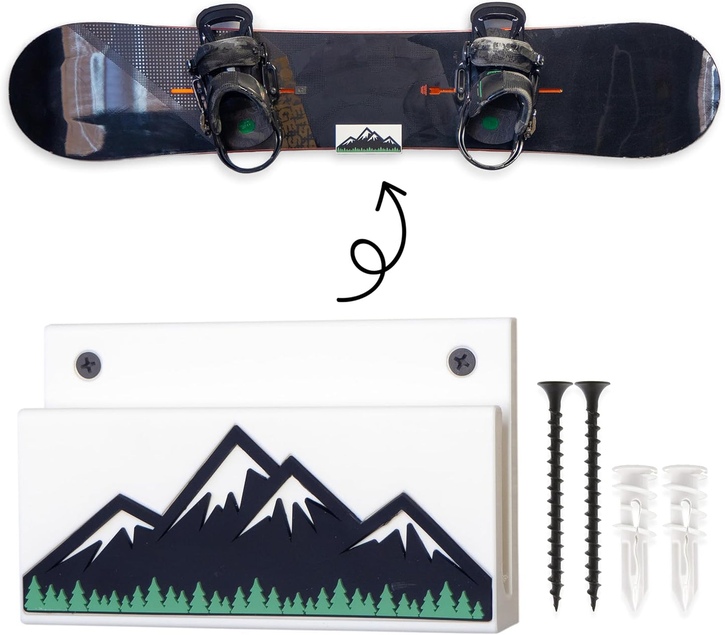 USA-Made Snowboard Rack - Fits All Boards | Wall Mount