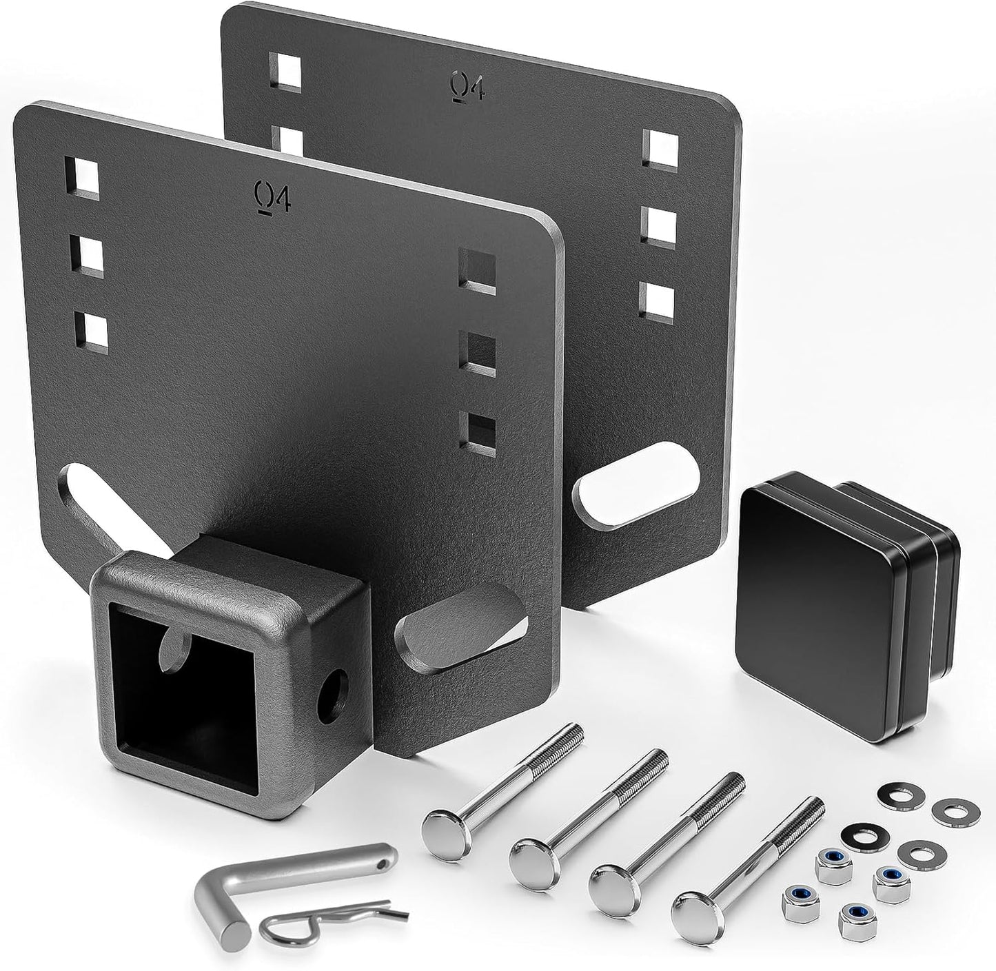 RV Bumper Hitch Receiver for 2 to 4 Inch Beams, 3500 LBS Capacity