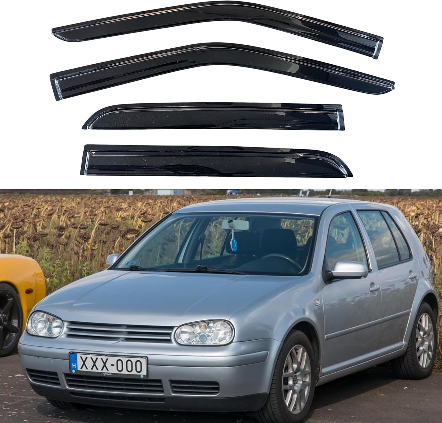 KPY Window Visor for VW Golf MK4 1997-2003 - Rain Guard Set