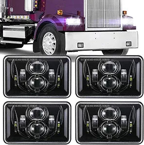 BICYACO 4 PCS DOT Approved 60W 4x6 Inch LED Headlights Review
