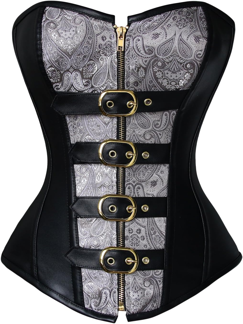 Charmian Women's Spiral Steel Boned Steampunk Gothic Corset