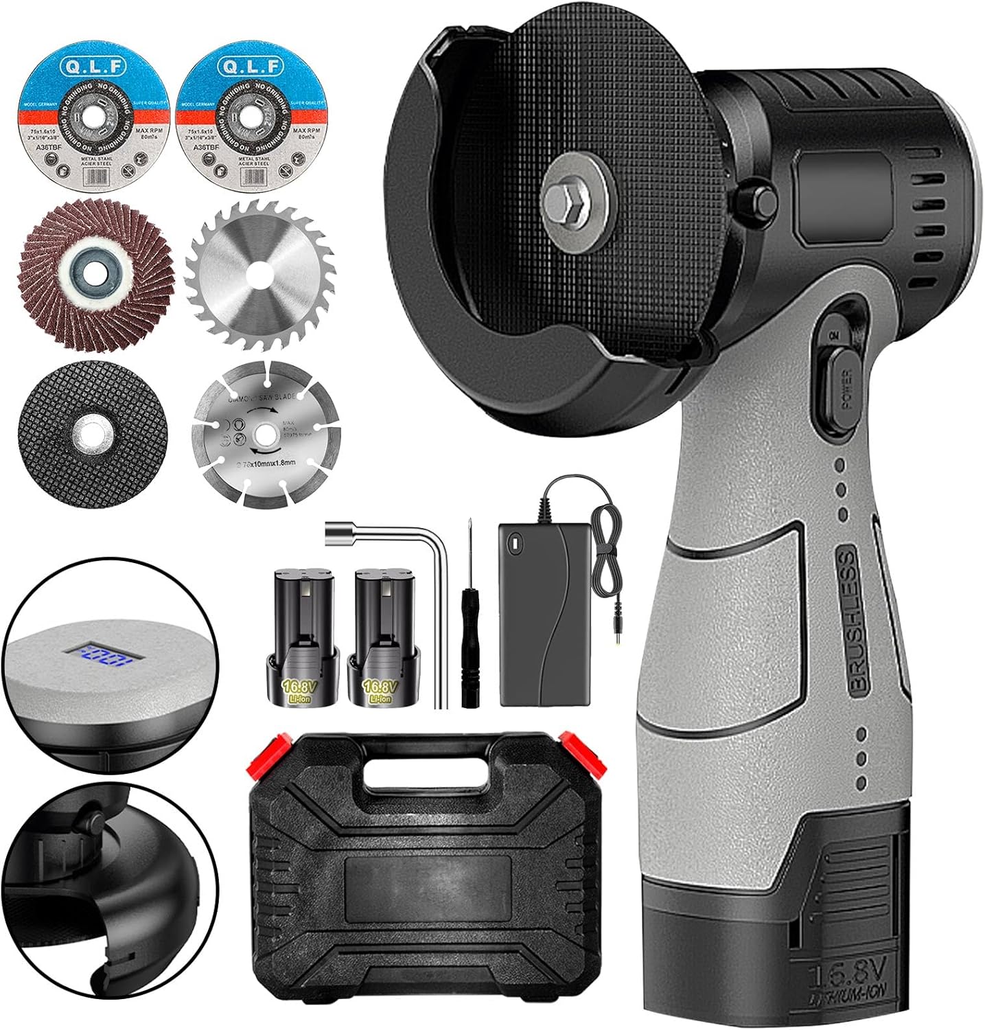 Brushless Cordless Angle Grinder Kit for Efficient Cutting Tasks