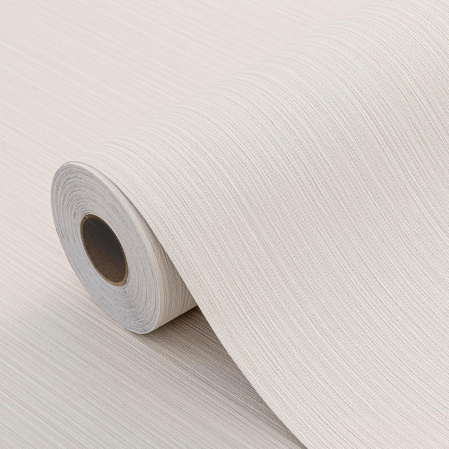 Beige Faux Grasscloth Wallpaper Peel and Stick for Easy Decor