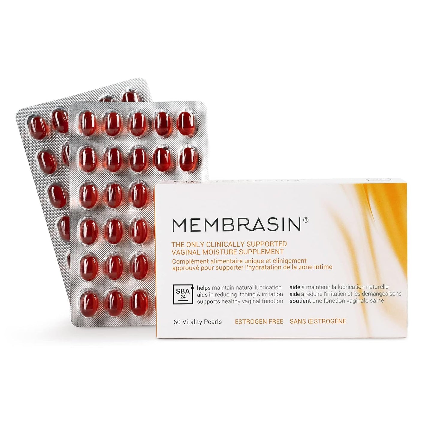 Membrasin Vaginal Moisture Support Vitality Pearls for Women