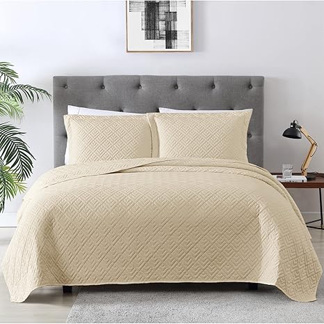 EXQ Home Twin Size Quilt Set Lightweight Soft Coverlet for All Seasons