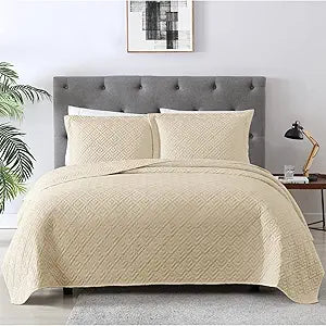 EXQ Home Twin Size Quilt Set Lightweight Soft Coverlet for All Seasons