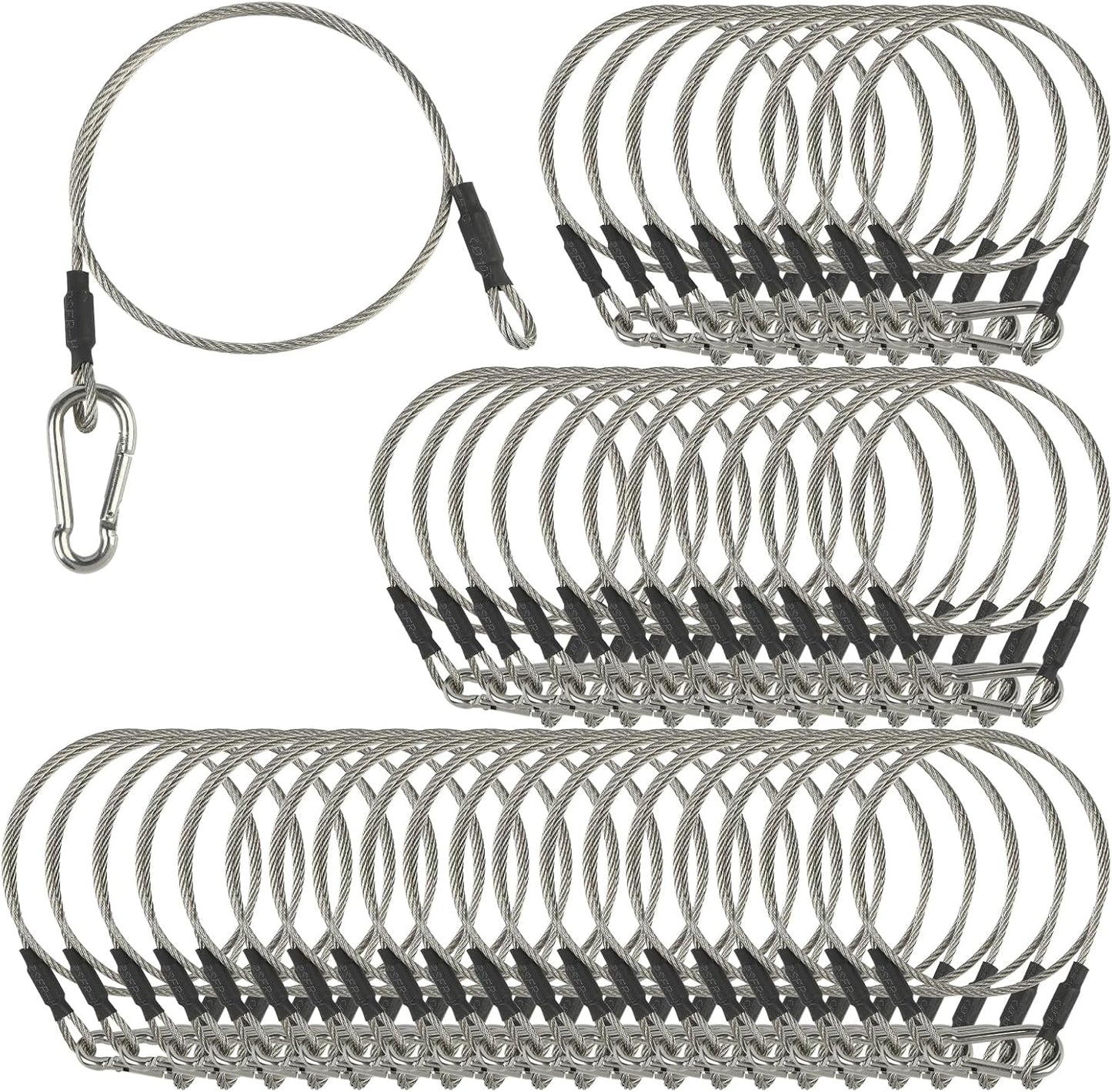 40 Pack Stage Light Safety Cables for Secure Lighting Setup