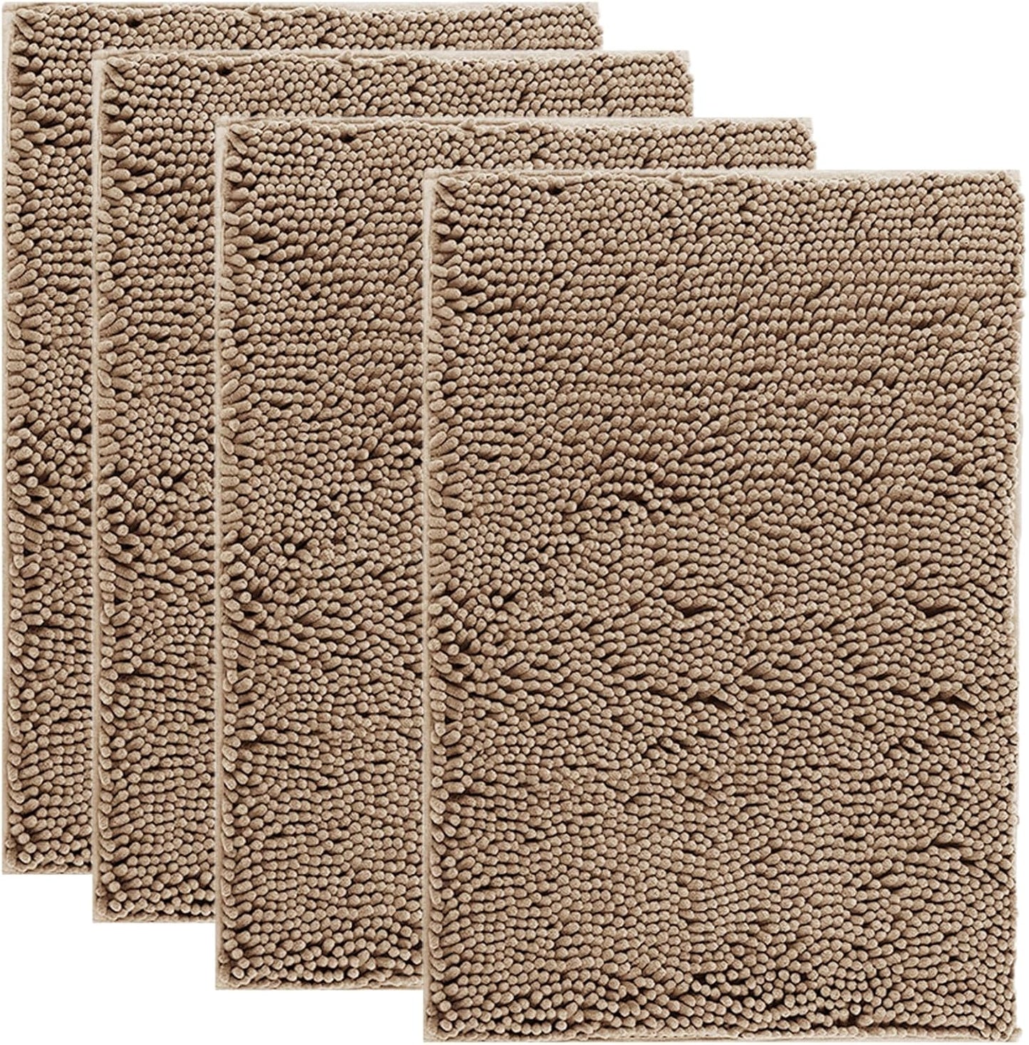 4 Pieces Muddy Door Mats for Dogs, Soft Chenille Pet Mats