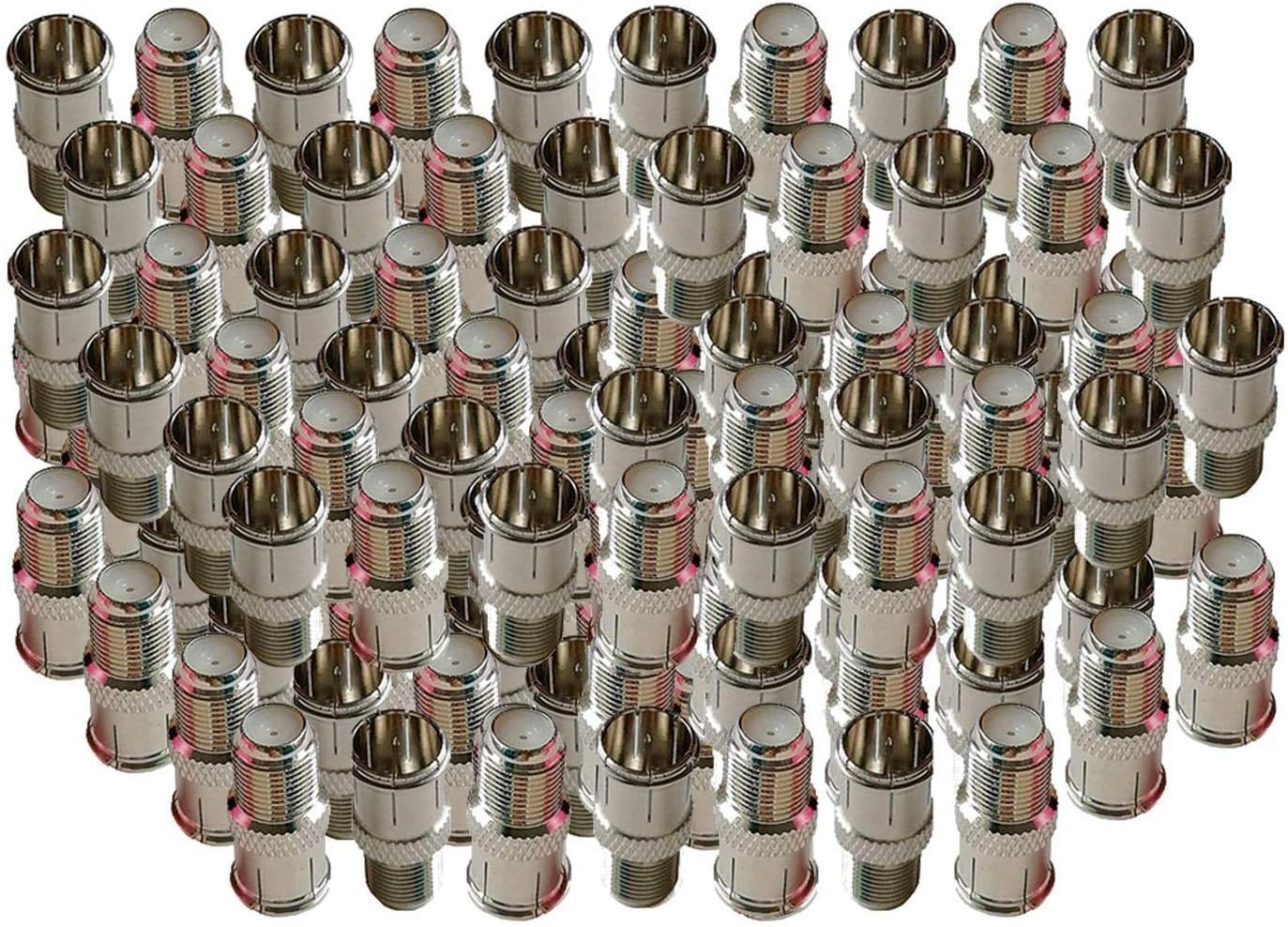 F-Jack to F-Quick Push On Plug Coaxial Adapter for Easy Setup