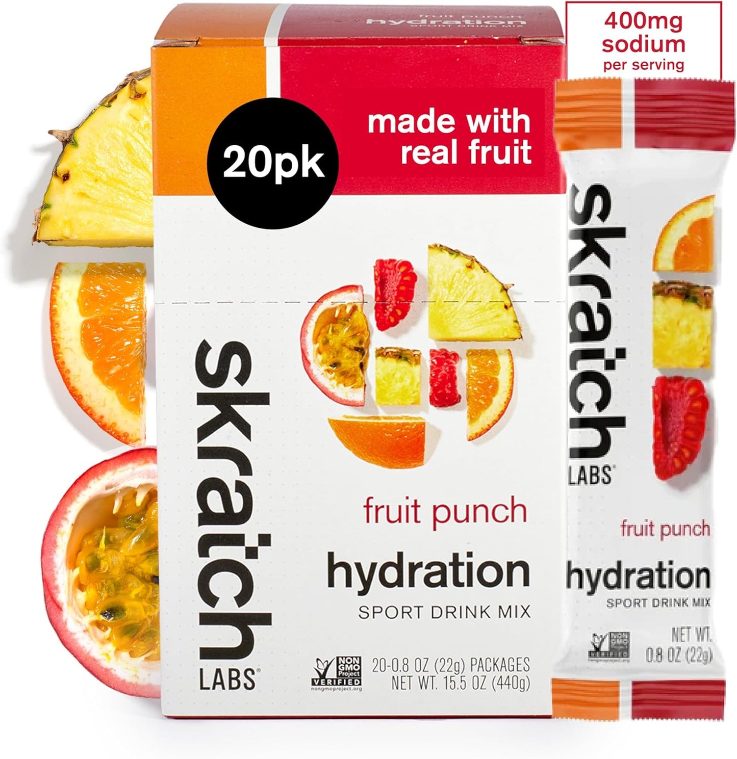 Skratch Labs Hydration Packets - Fruit Punch Electrolyte Mix
