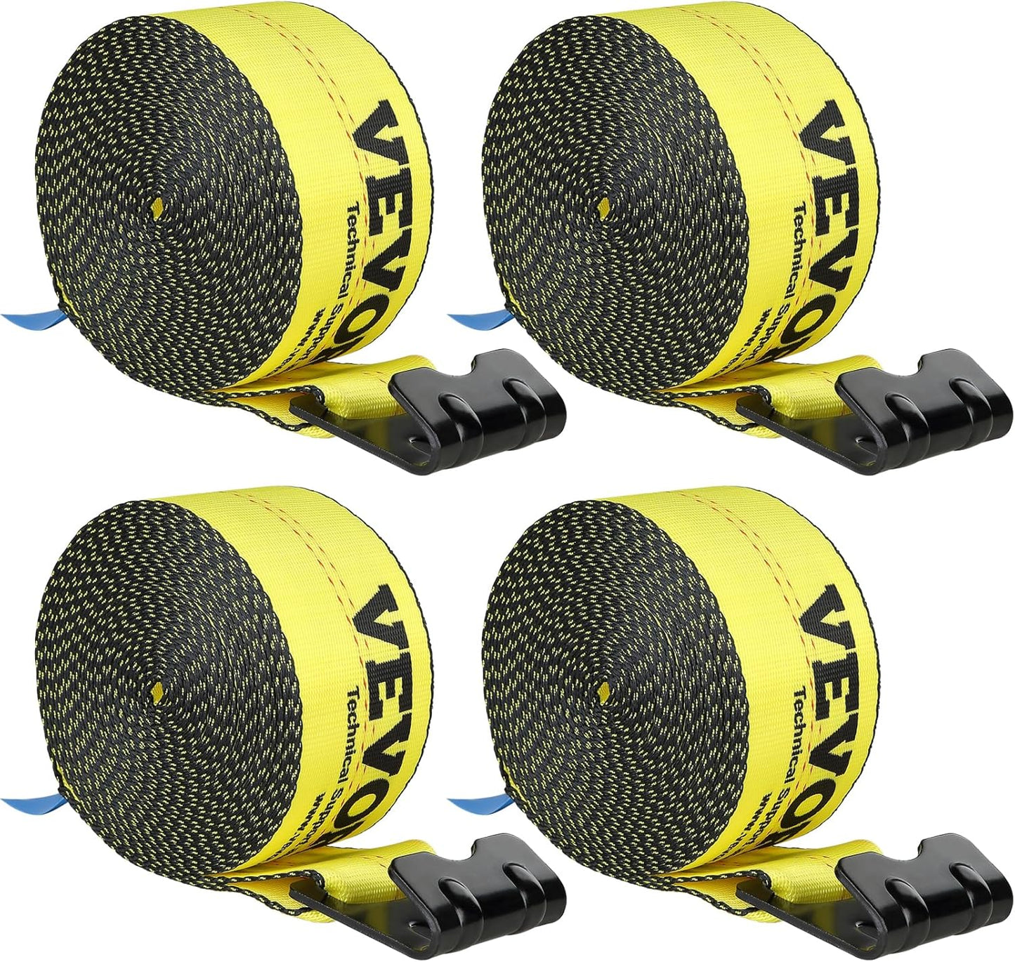 VEVOR 4 in x 30 ft Heavy Duty Truck Straps for Secure Cargo