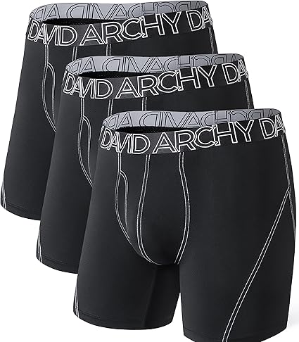 DAVID ARCHY Men's Ultra Soft Mesh Quick Dry Sports Underwear