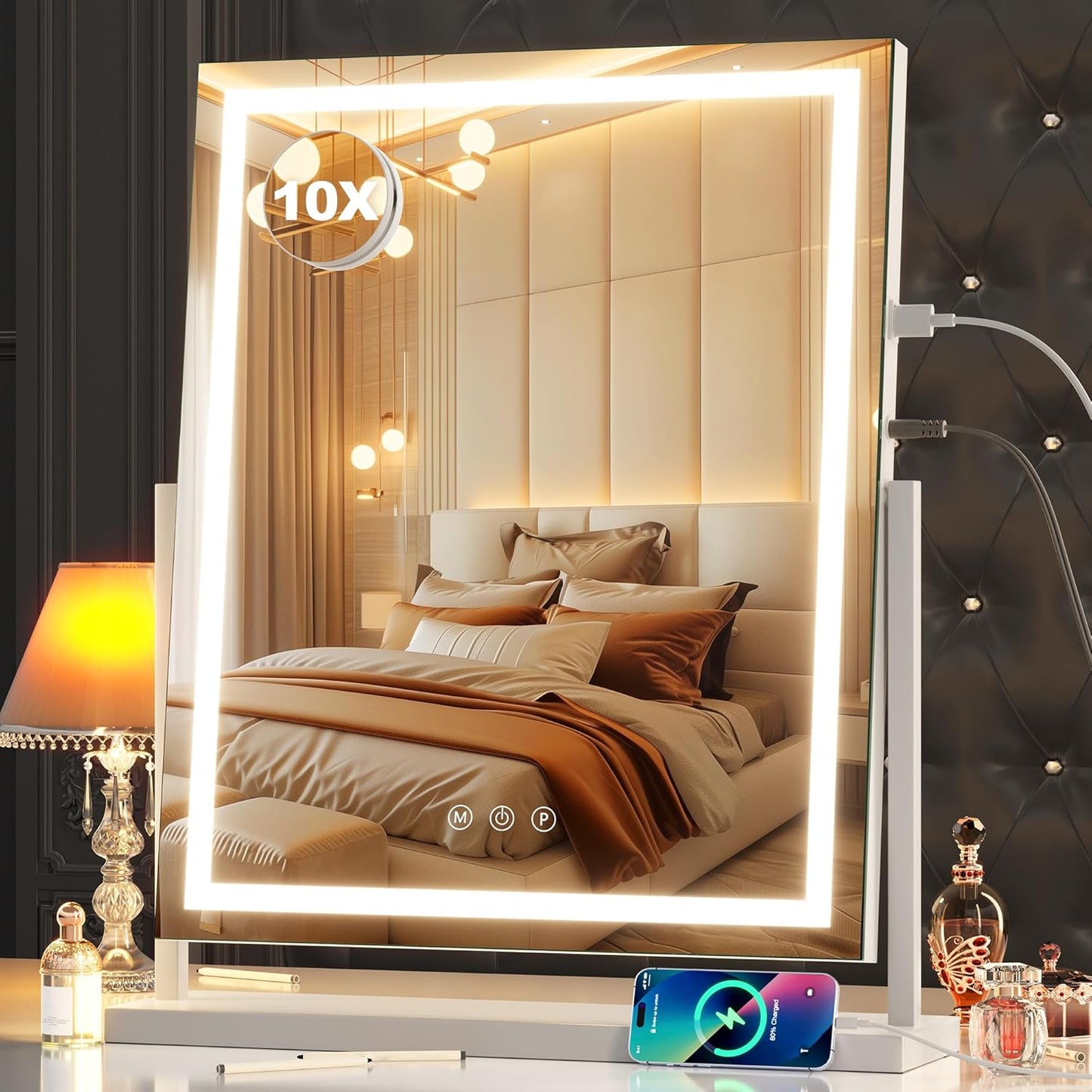 Hasipu Vanity Mirror with Lights for Flawless Makeup Application