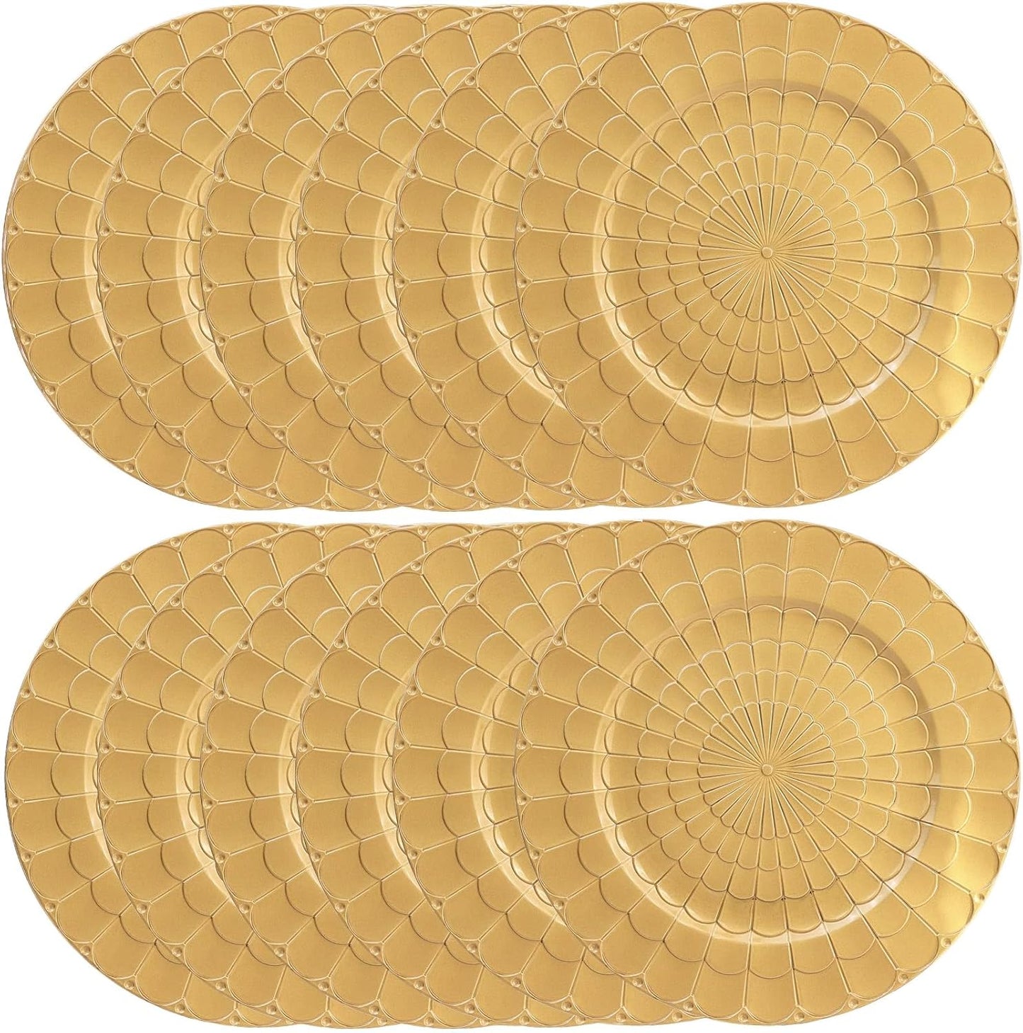 Omuriko Gold Charger Plates: Elegant Table Setting Essential