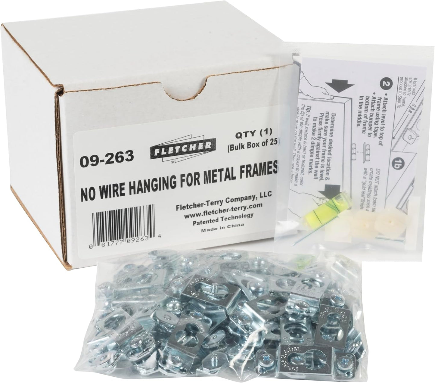 Fletcher Picture Perfect No-Wire Hanging Kit for Easy Art Display