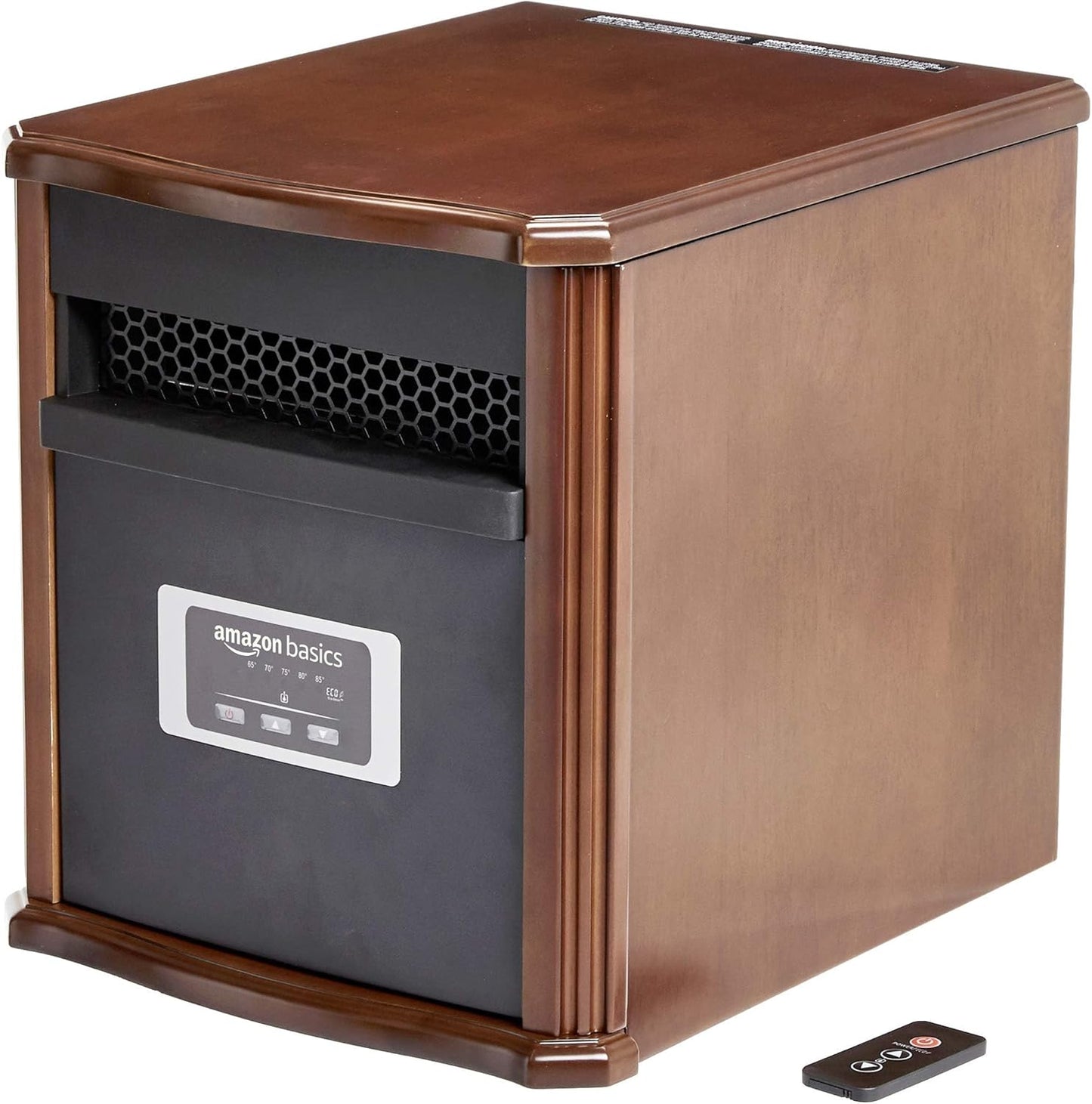 Basics Portable Space Heater: Energy-Saving 1500W with Remote