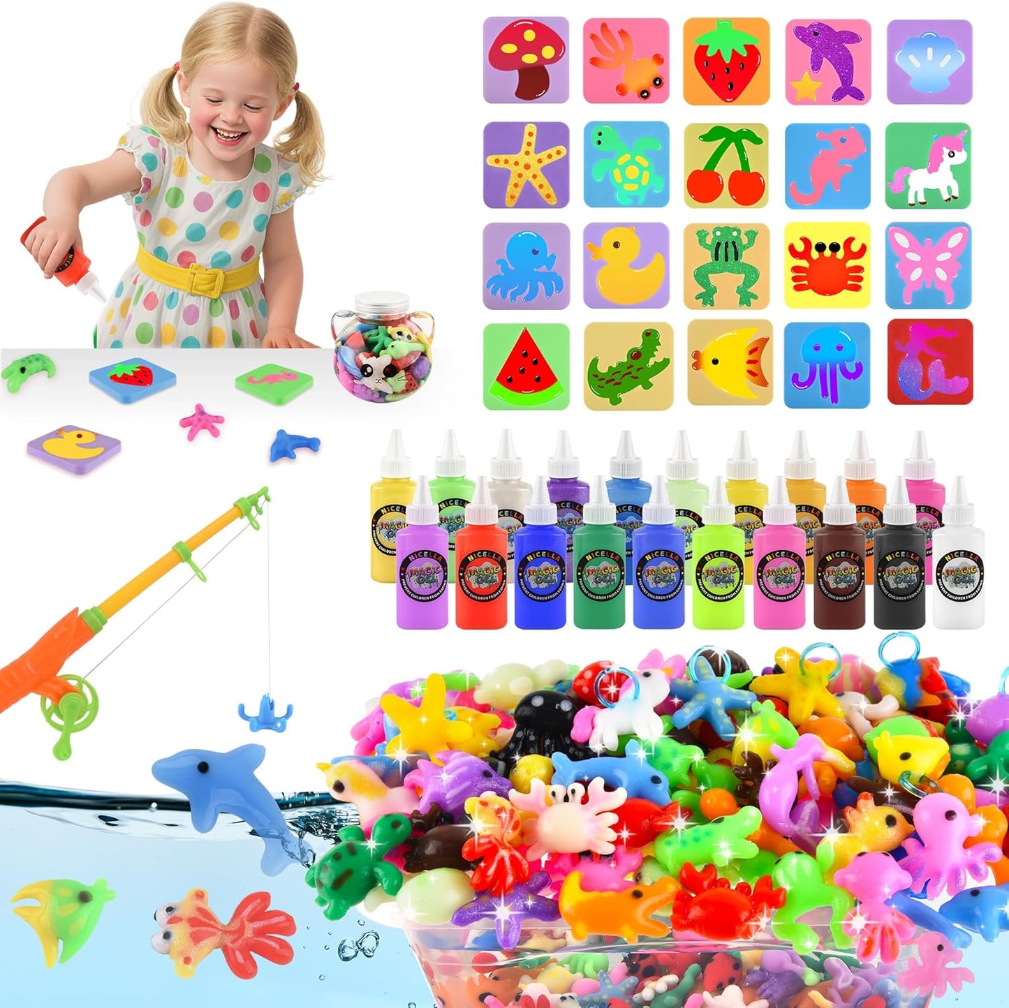 Magic Gel Water Elf Toy Kit for Creative Kids Fun and Learning