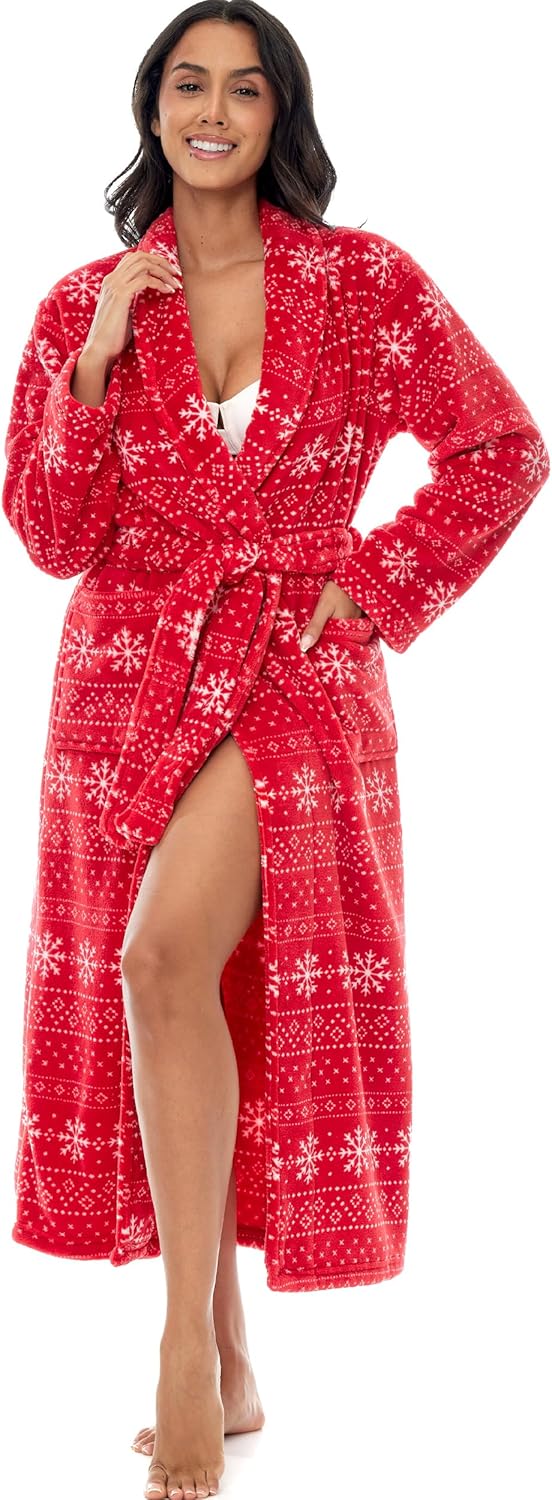 Luxurious Plush Robe for Women - Cozy Winter Bathrobe Gift
