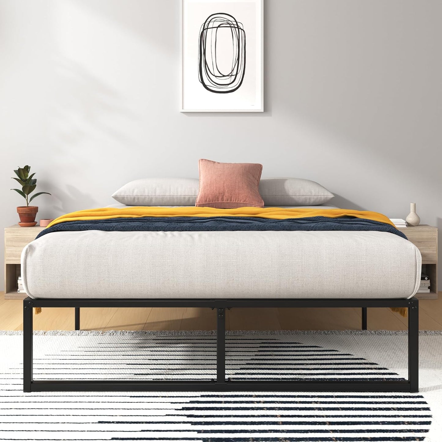 ZINUS Lorelei 14 Inch Metal Platform Bed Frame for Full Size