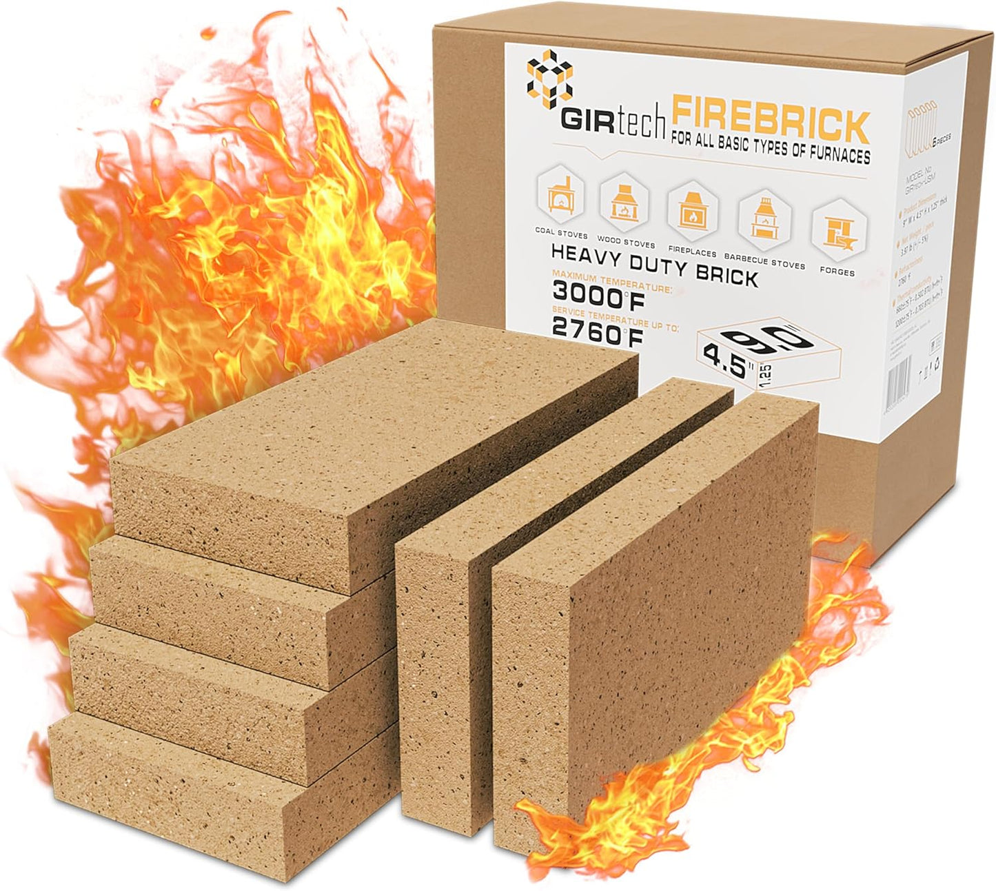USM-6 Heavy Duty Firebricks for Efficient Heating Solutions