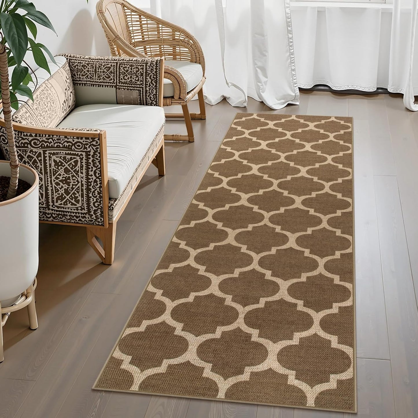 Lahome Moroccan Jute Hallway Runner 2.5x8 for Entryway Safety