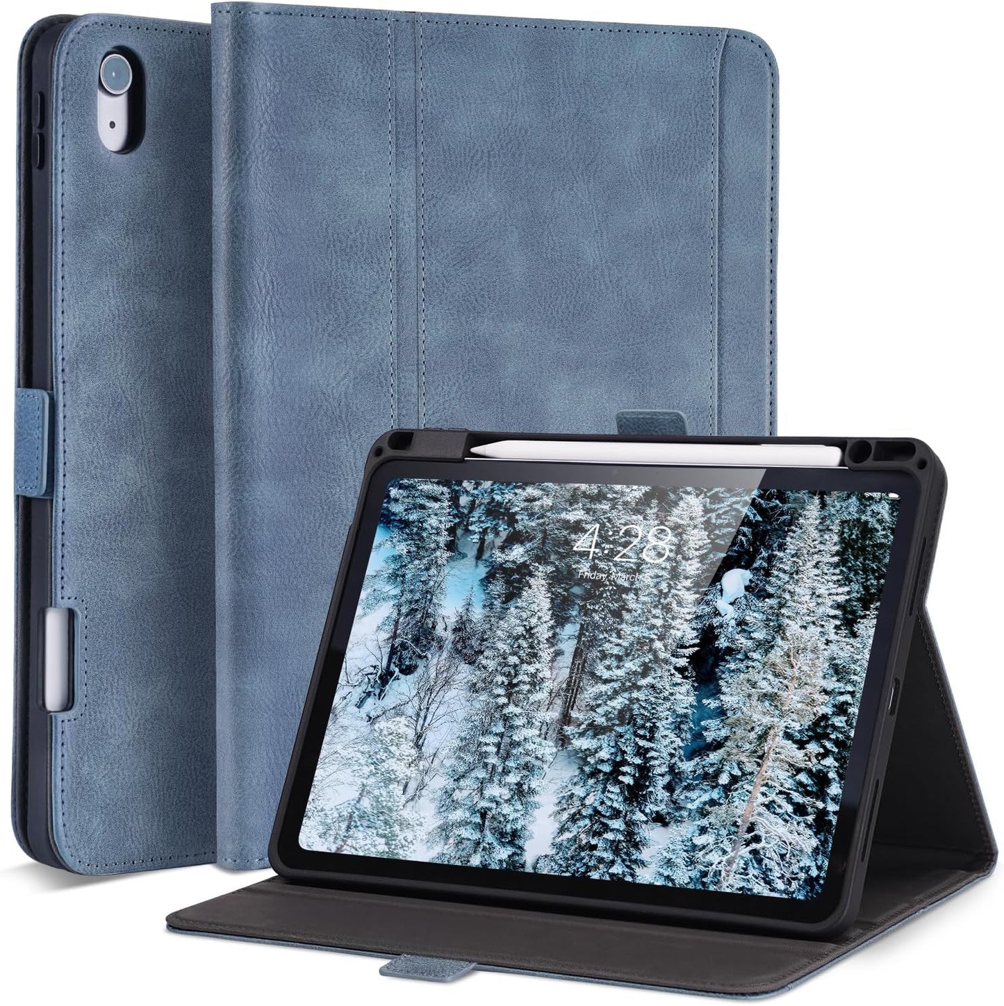 iPad Air 11 Inch Case with Multi-Angle Stand and Pencil Holder