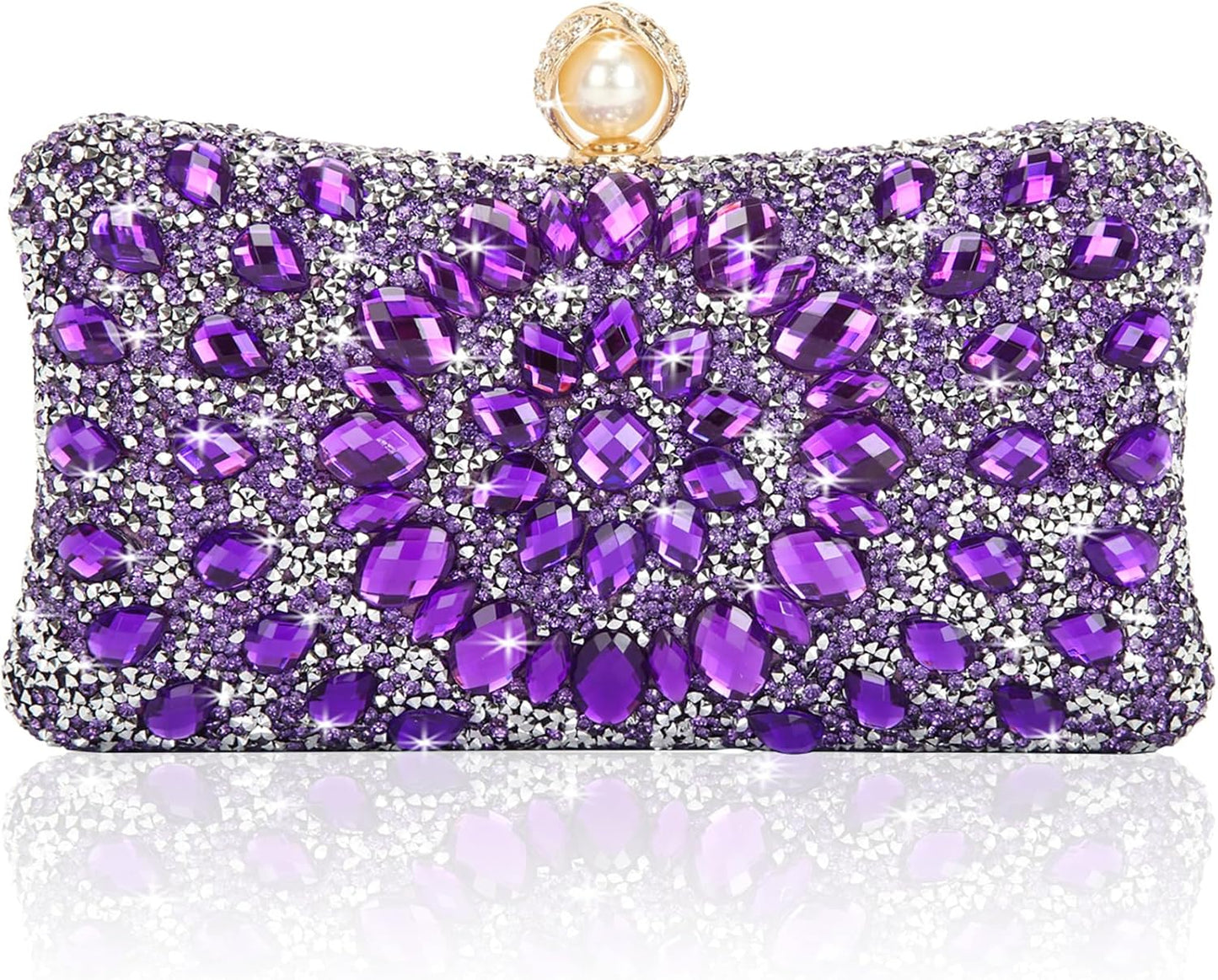 Sparkly Rhinestone Clutch Purses for Elegant Evening Events
