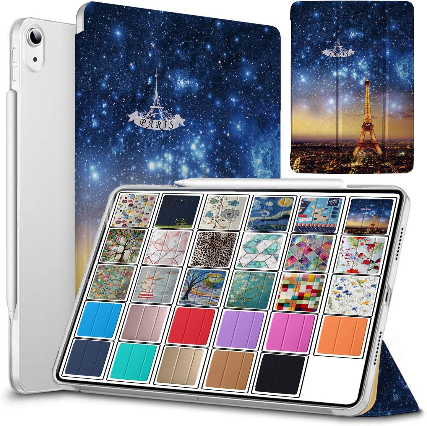 DuraSafe Cases for iPad Air 4th 5th 6th - Paris Night Design