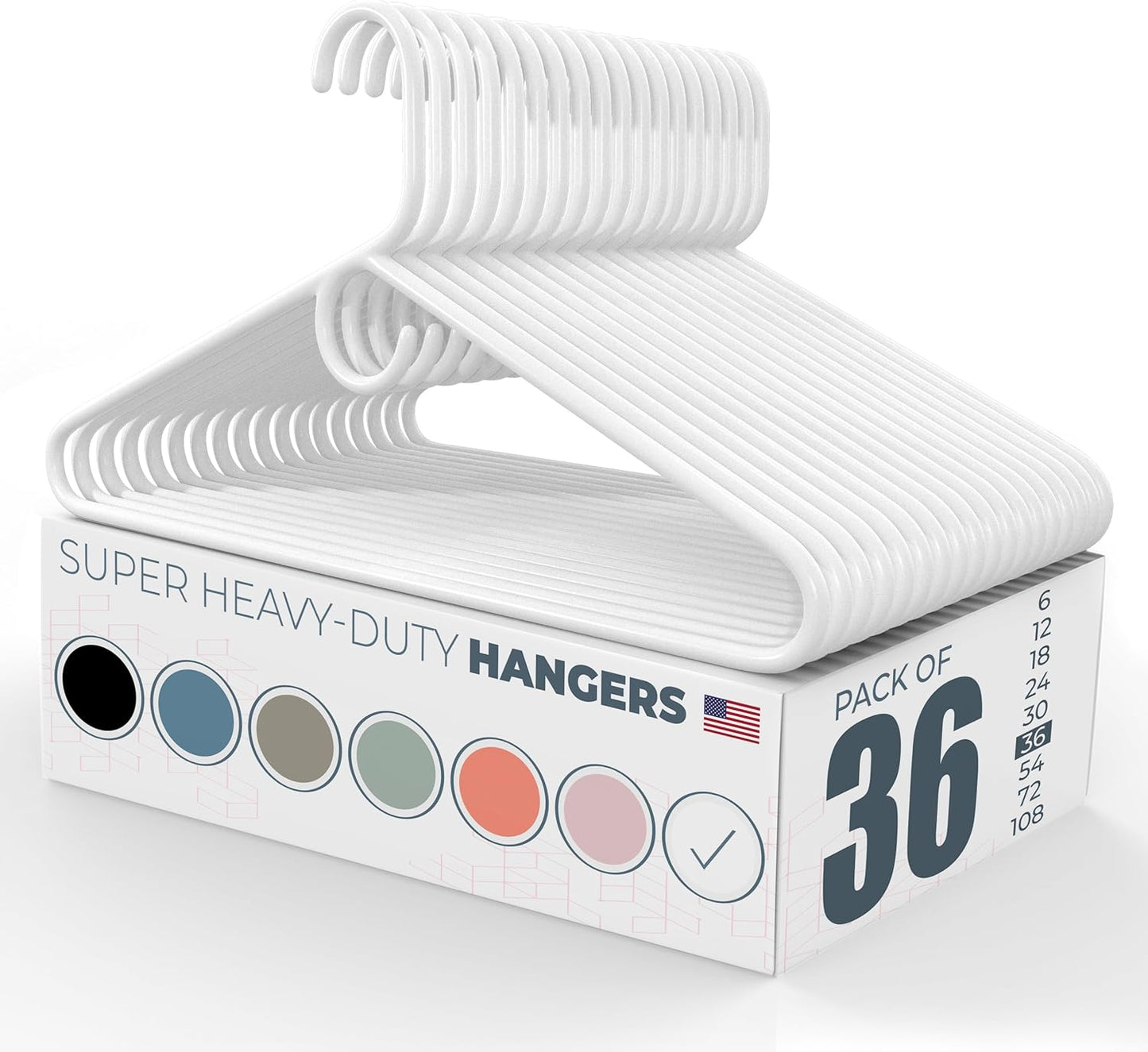 Super Heavy Duty Plastic Clothes Hangers for Closet Organization