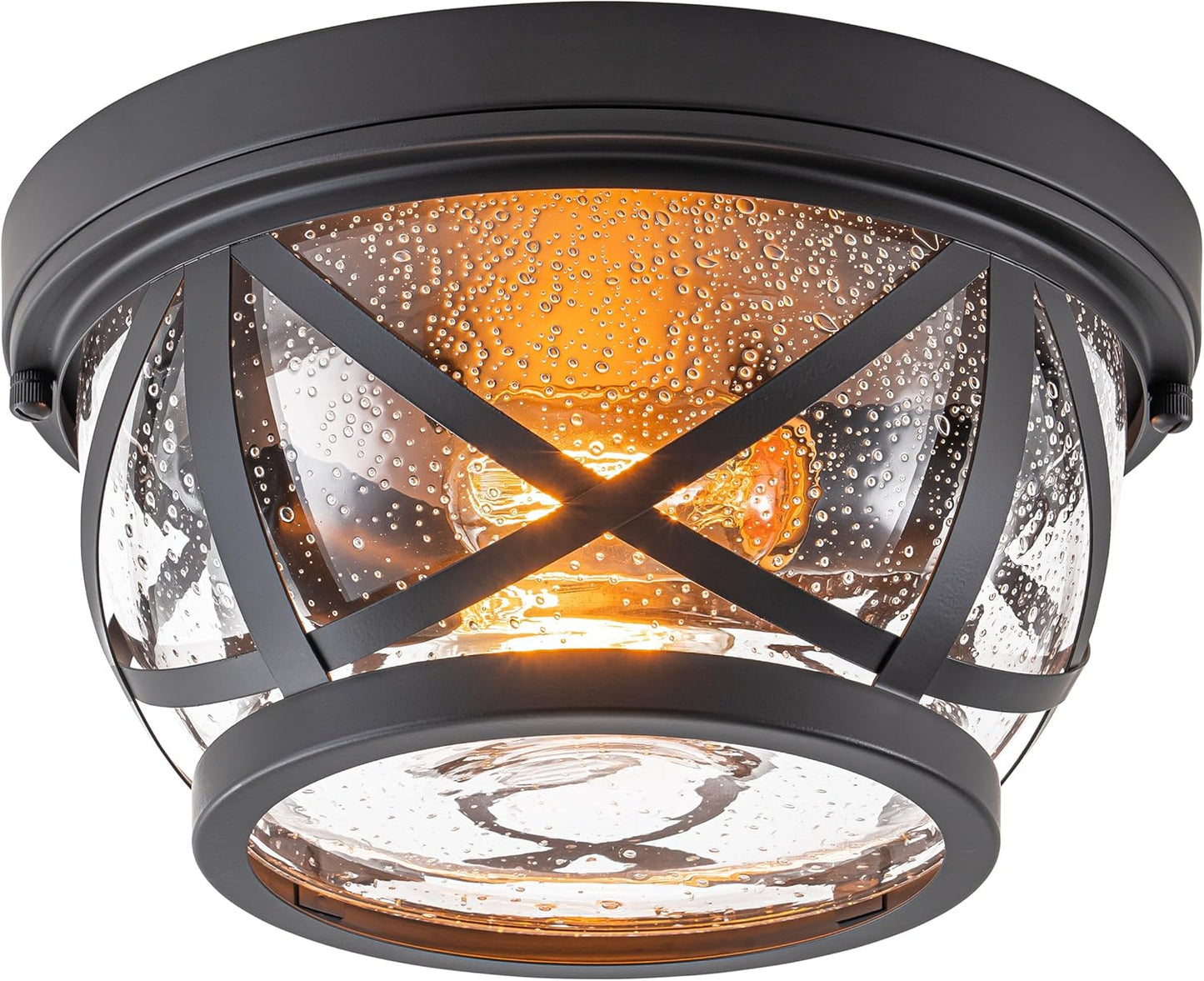 Oil-rubbed Bronze Flush Mount Ceiling Light for Rustic Spaces
