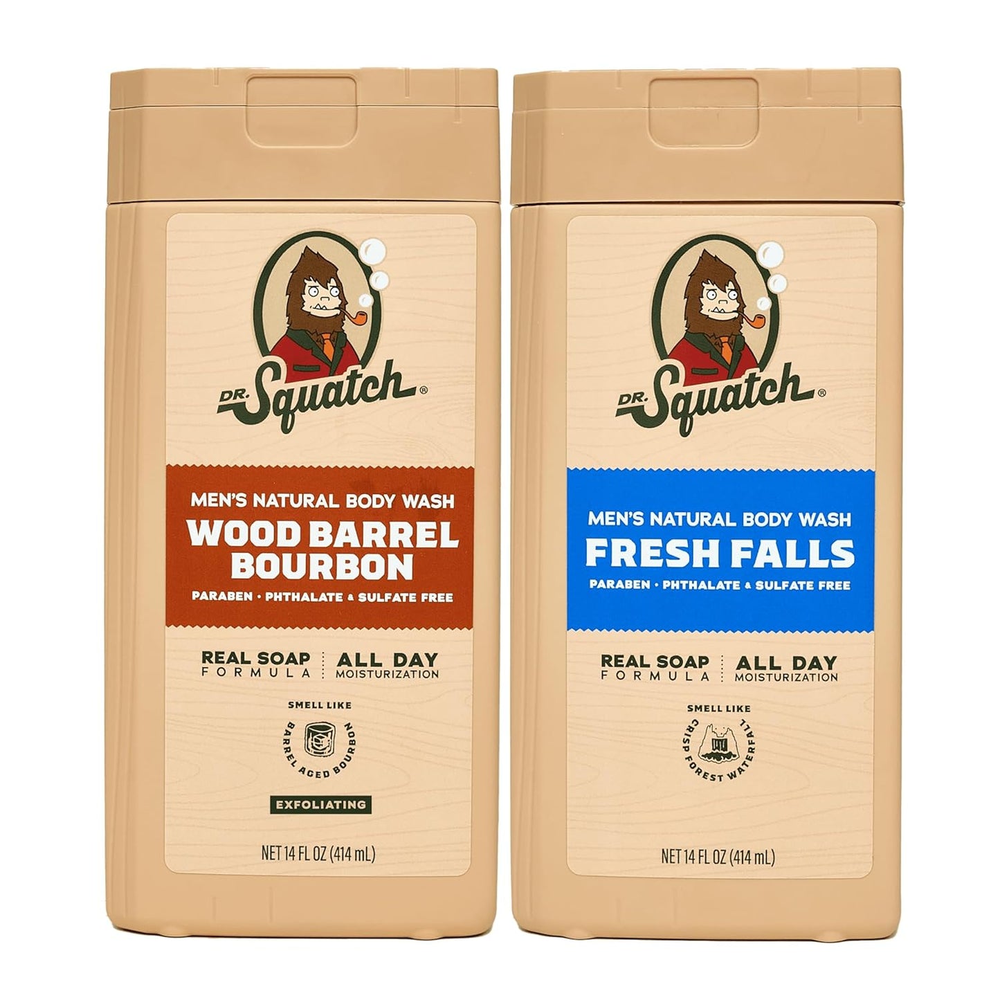 Dr. Squatch Body Wash for Men with Natural Ingredients 2-Pack