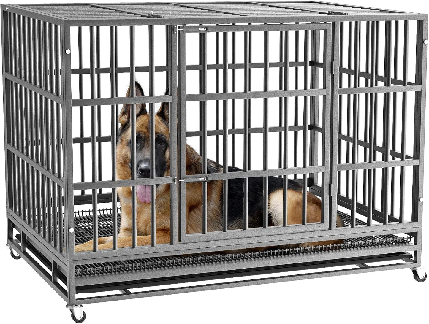 Indestructible Heavy Duty Dog Crate for Large Dogs, 48/38 in
