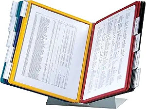 Polypropylene Panel Desktop Reference System with 10 Sleeves