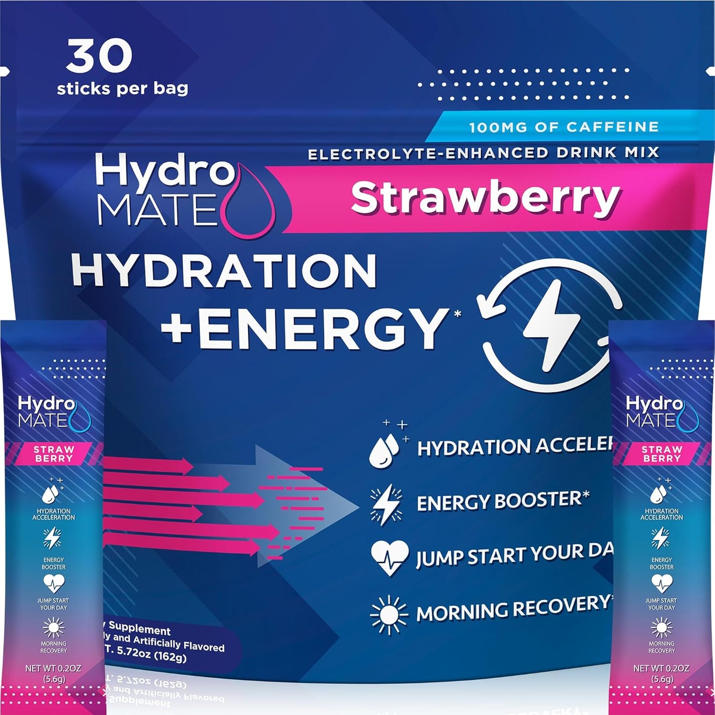 HydroMATE Electrolytes Powder Drink Mix for Rapid Hydration