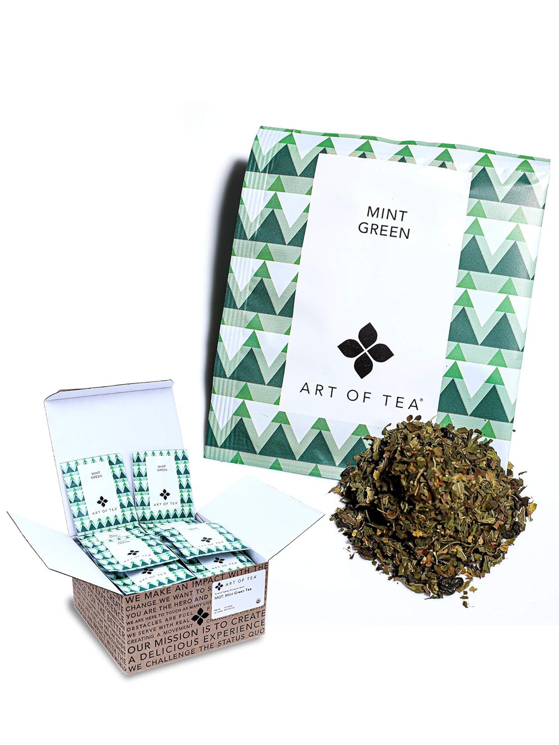 Organic Mint Green Tea Bags for a Refreshing Brew Experience
