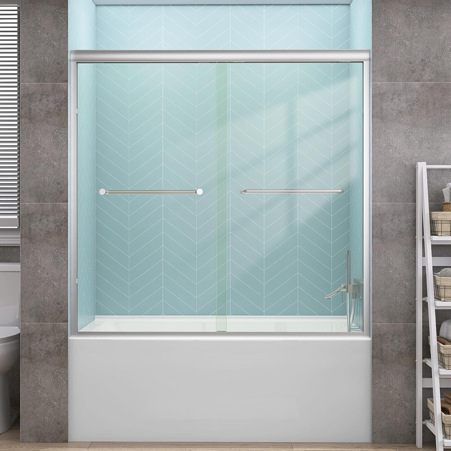 GETPRO Sliding Tub Shower Door 57-60 in. W x 58 in. H Review
