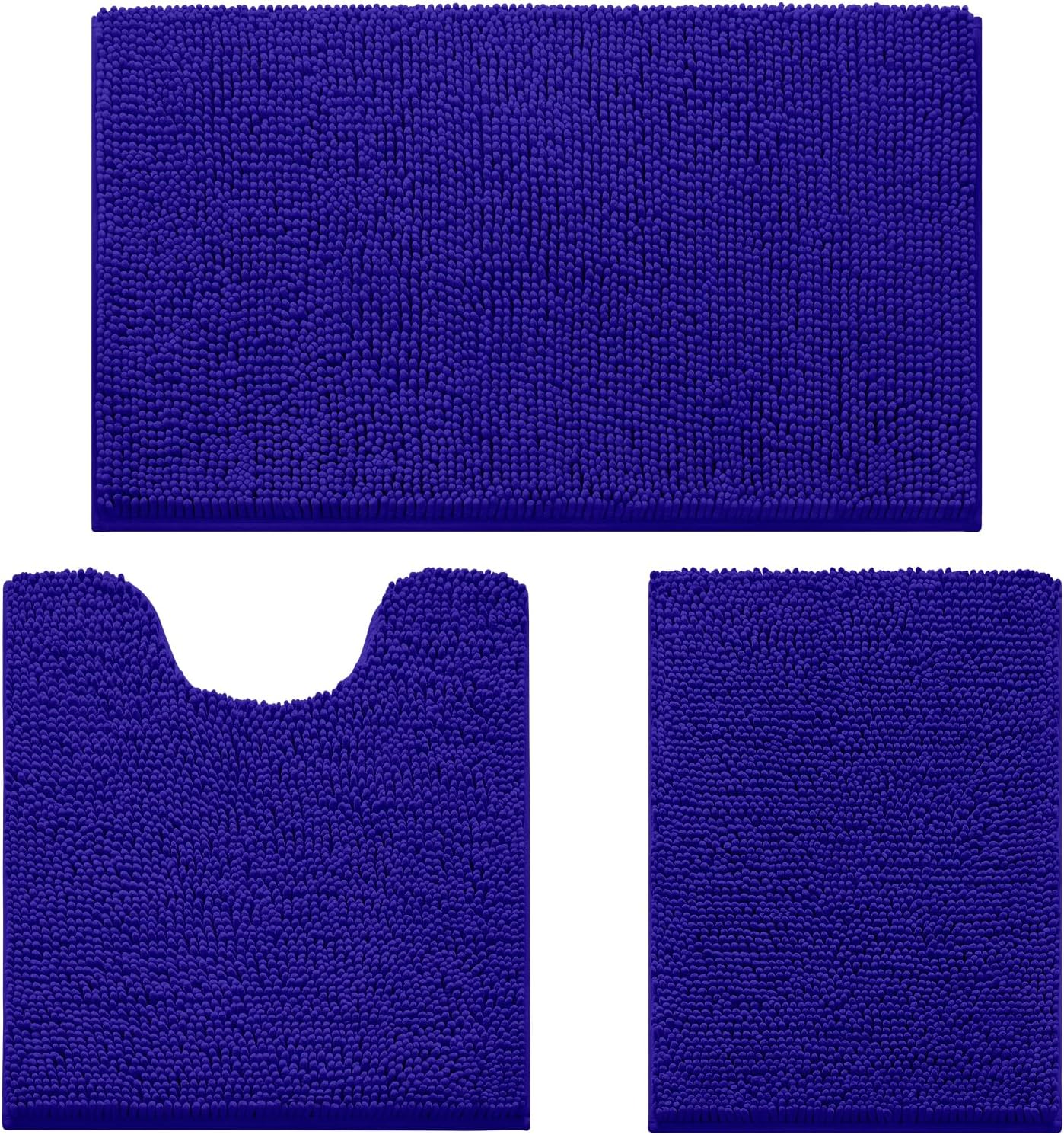 Ultra Soft Non Slip Chenille Bathroom Rugs Set for Home Use