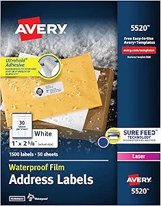 Avery Waterproof Printable Address Labels for All Your Needs