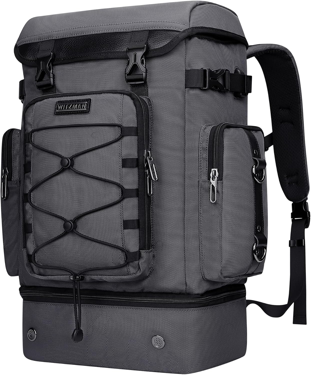 WITZMAN Travel Backpack for Men Women with Shoe Compartment