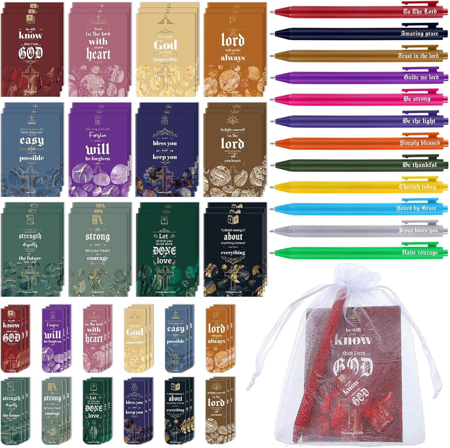 Christian Gifts Set: 144 Pcs Inspiring Stationery Bundle