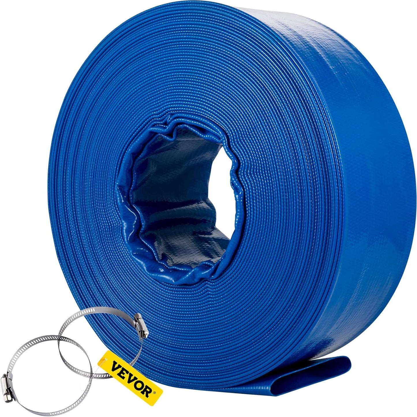 VEVOR 3in x 105ft Heavy Duty PVC Lay Flat Discharge Hose