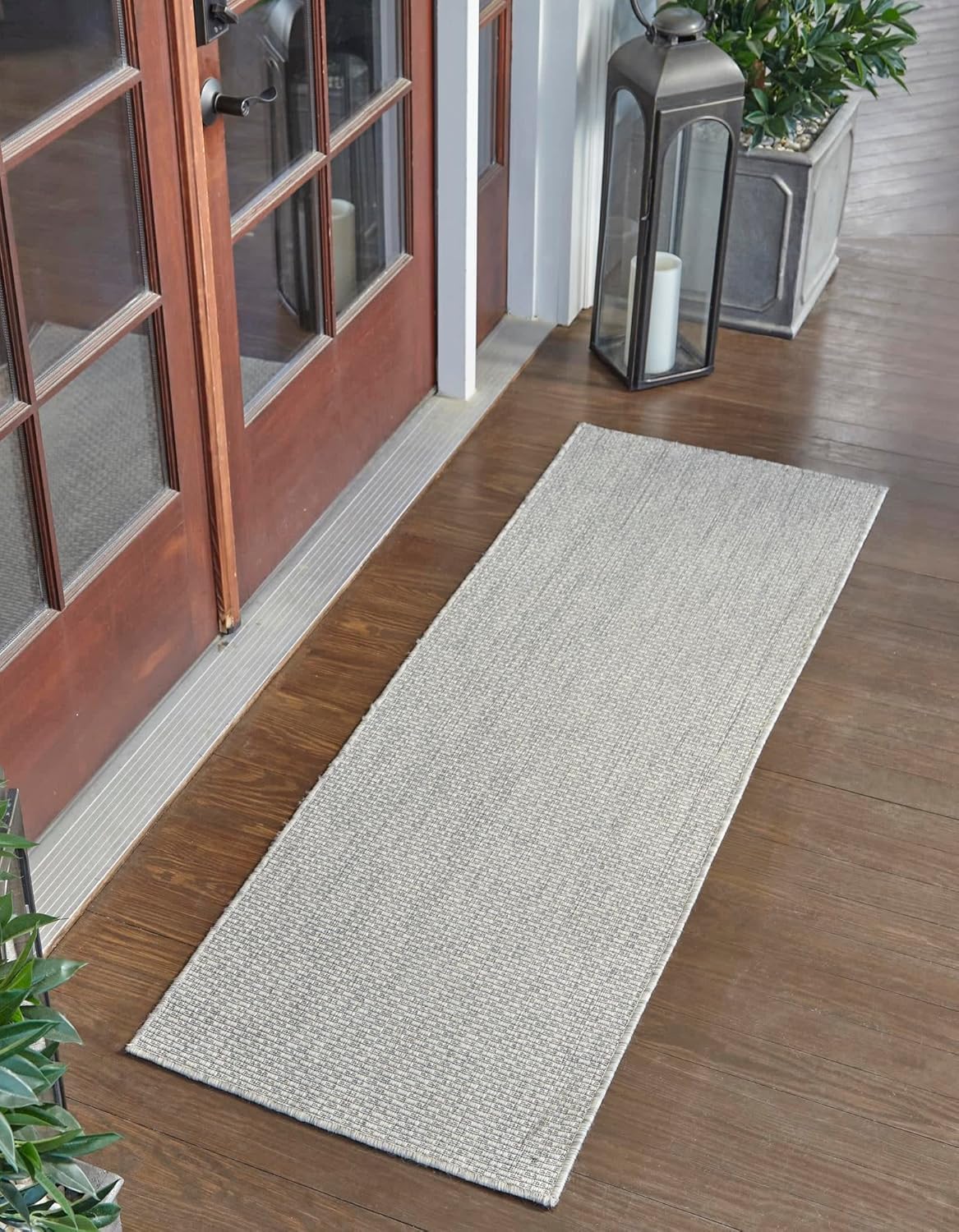 Unique Loom Casual Transitional Solid Heathered Area Rug Runner