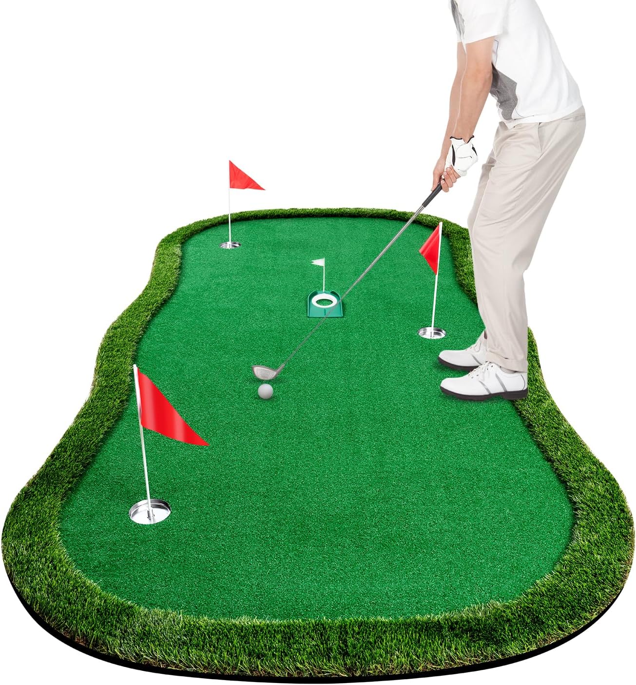 Golf Putting Green Indoor Outdoor Training Mat 5x10ft for Practice