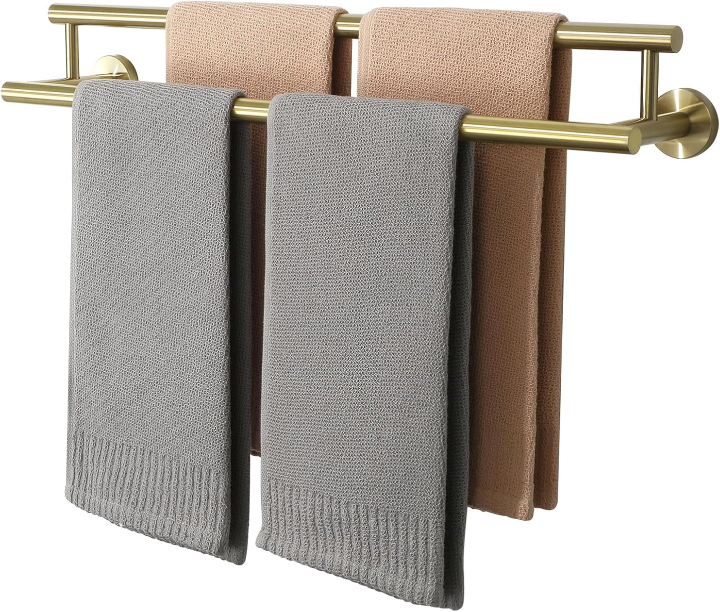 Alise Double Bath Towel Bars for Bathroom - 24 Inch Towel Holder